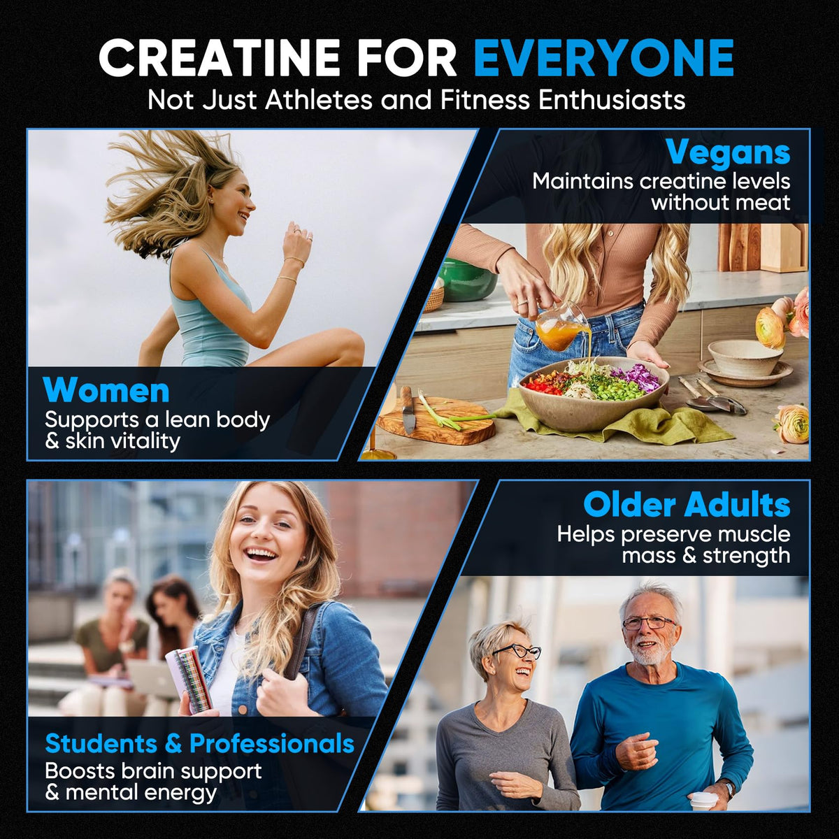 Venture Pal 100% Pure Micronized Creatine Monohydrate Powder, Unflavored Creatine for Women & Men, Vegan, Keto, Gluten Free, 5 g (5000mg) per Serving - FENGGESTORE20
