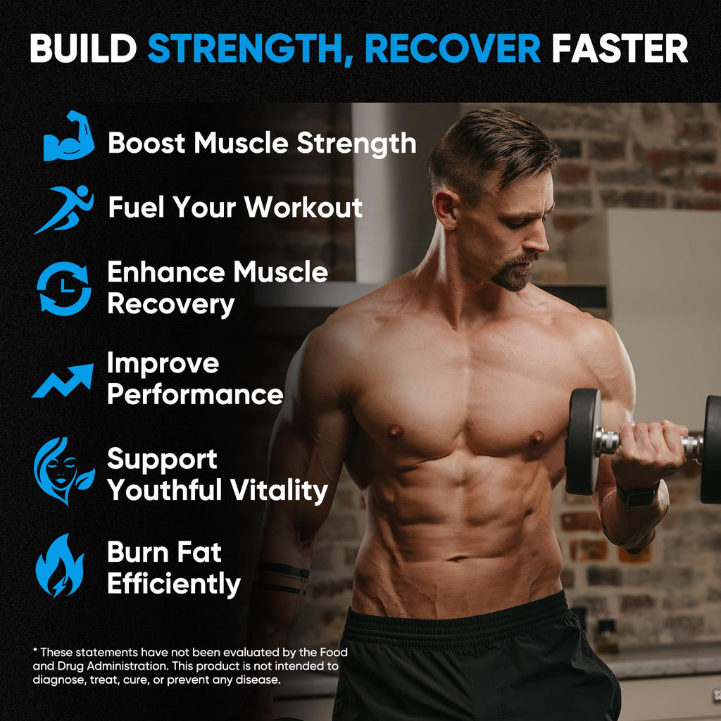 Venture Pal 100% Pure Micronized Creatine Monohydrate Powder, Unflavored Creatine for Women & Men, Vegan, Keto, Gluten Free, 5 g (5000mg) per Serving - FENGGESTORE20