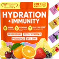 Venture Pal 2-in-1 Hydration + Immune Electrolytes Powder Packets with 7 Electrolytes & 6 Vitamins, Elderberry, Turmeric, Echinacea | Liquid Daily IV Drink Mix - FENGGESTORE20