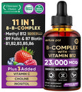 Venture Pal Vitamin B Complex Liquid Drops, B12 Methylcobalamin | B9 Folic | B1,B2,B3,B5,B6,B16 - Vitamin C, Choline, Inositol - FENGGESTORE20