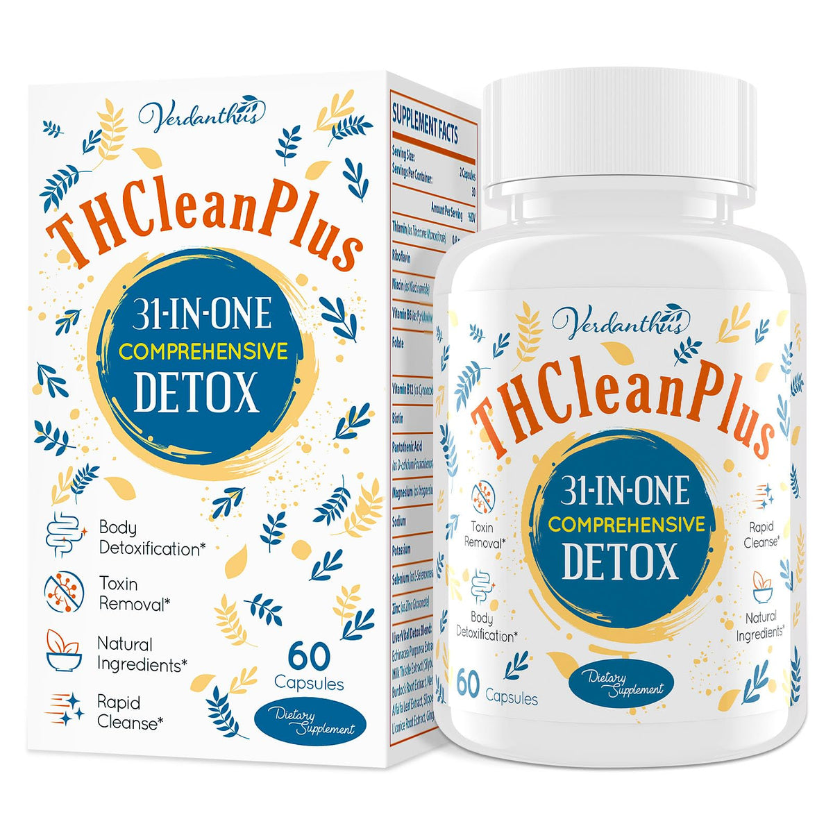 Verdanthus 31-in-ONE Detox and Liver Cleanser, Fast Detox, Full Body Detox, Toxins Cleaner for Liver, Kidney, Natural Herbal Formula - FENGGESTORE20