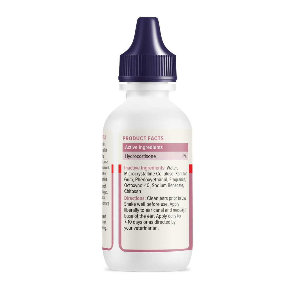 Vetnique Oticbliss Cat & Dog Ear Infection Treatment | Dog Ear Allergy Relief Drops, MicroSilver Yeast Infection Treatment for Dogs, Hydrocortisone for Itching, Redness Swelling (Ear Allergy Drops) - FENGGESTORE20