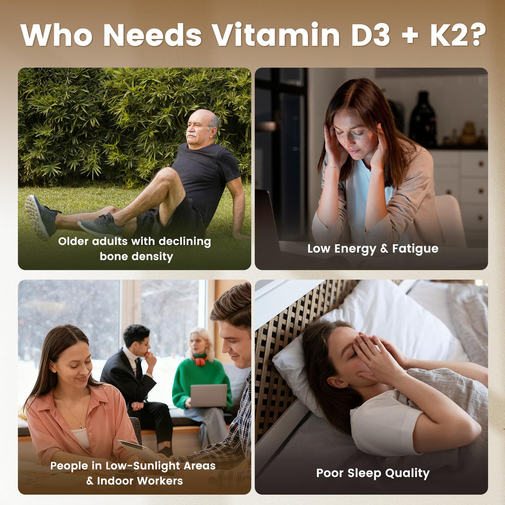 VEV Corefeel Vitamin D3 K2 10,000 IU, 200 mcg MK-7, 300 Coconut Oil Softgels, 2 in 1 Vitamins Supplement D & K (Include MK7), Easy to Swallow - FENGGESTORE20
