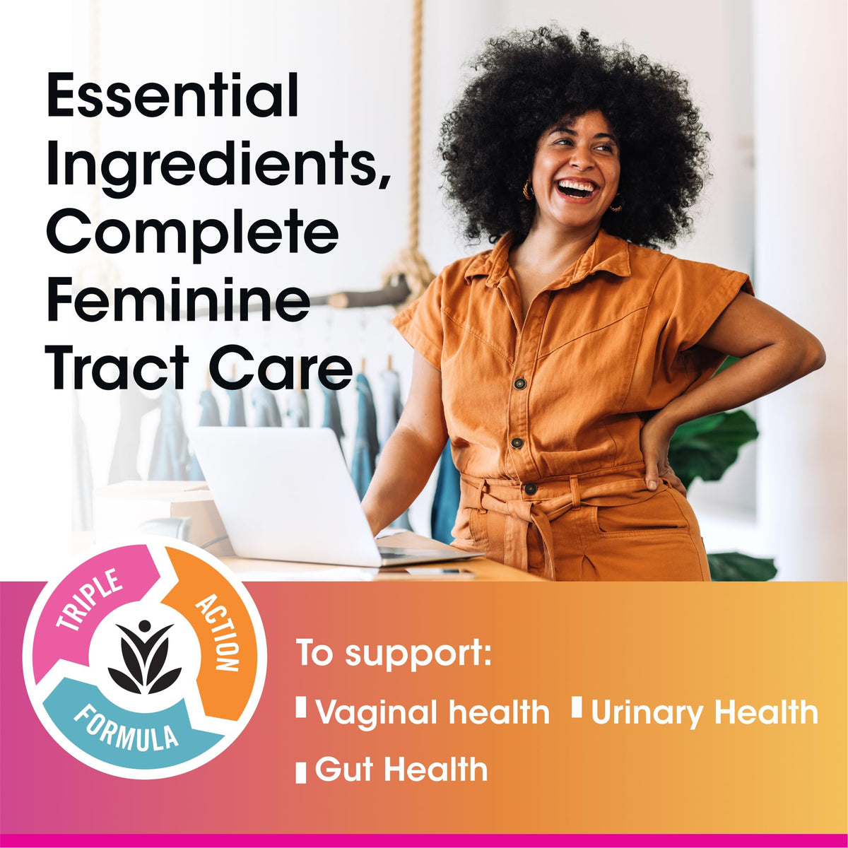 vH essentials Probiotics with Prebiotics and Cranberry Feminine Health Supplement - 60 Capsules - FENGGESTORE20