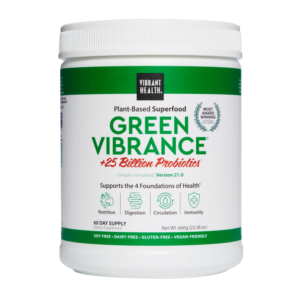 Vibrant Health, Green Vibrance, Vegan Superfood Powder, Boost Energy, 60 Servings - FENGGESTORE20