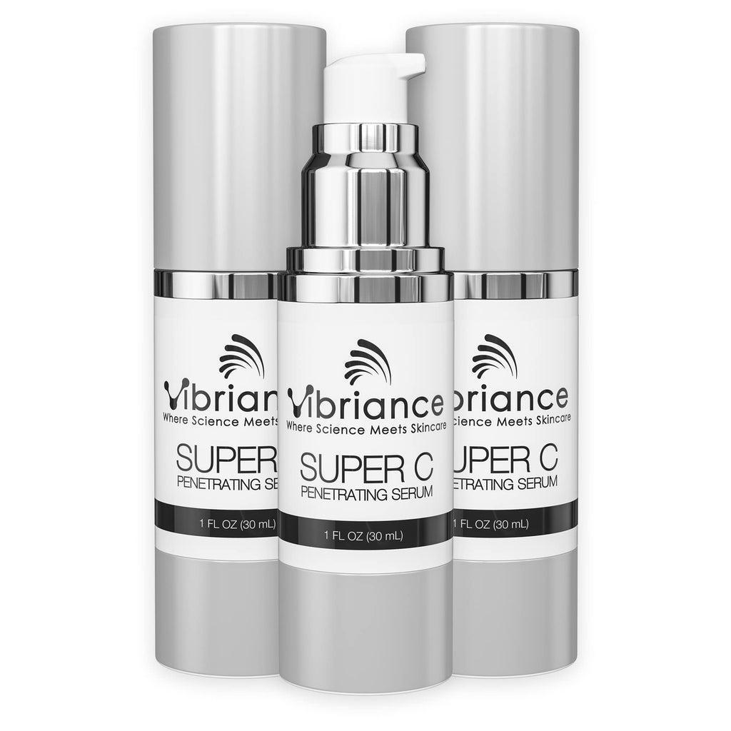 Vibriance Super C Serum for Mature Skin - All-in-One Vitamin Formula Hydrates, Firms, Lifts, Smooths, Targets Age Spots, Wrinkles, 1 fl oz - Pack of 3 - FENGGESTORE20