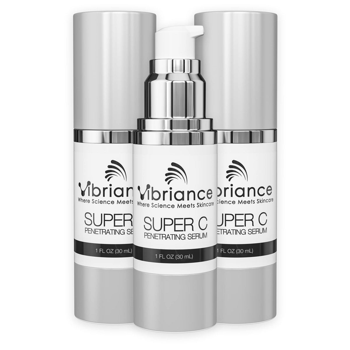 Vibriance Super C Serum for Mature Skin - All-in-One Vitamin Formula Hydrates, Firms, Lifts, Smooths, Targets Age Spots, Wrinkles, 1 fl oz - Pack of 3 - FENGGESTORE20