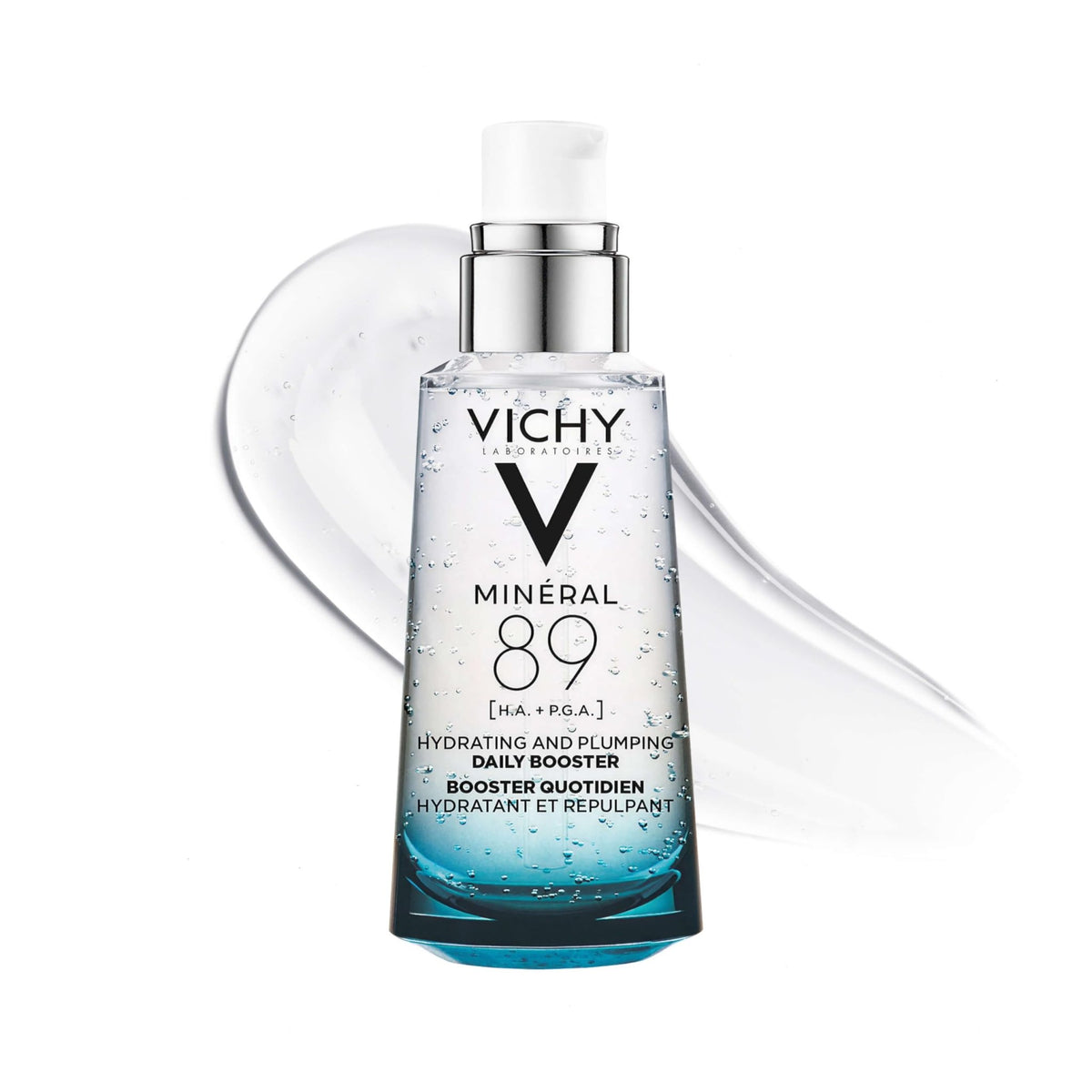 VICHY Mineral 89 Booster, Pure Hyaluronic Acid Serum for Face with Polyglutamic Acid for Skin Barrier Repair, Plumps & Hydrates - FENGGESTORE20
