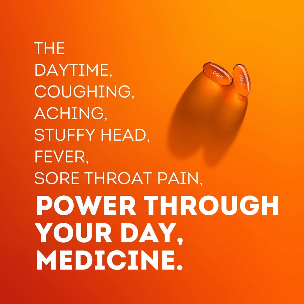 Vicks DayQuil Cold & Flu Medicine, Non-Drowsy Powerful Multi-Symptom Daytime Relief for Headache, Fever, Sore Throat, Minor Aches and Pains, Nasal Congestion, Sinus Pressure and Cough, 48 Liquicaps - FENGGESTORE20