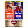 VICKS DayQuil & NyQuil High Blood Pressure Cold & Flu Relief Liquid Medicine Co-Pack, Powerful Multi-Symptom Daytime & Nighttime Relief for Cold, Cough, and Flu Symptoms, Sugar & Alcohol Free, 2x8oz - FENGGESTORE20