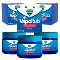 Vicks VapoRub, Original, Cough Suppressant, Topical Chest Rub & Analgesic Ointment, Medicated Vicks Vapors, Relief from Cough Due to Cold, Aches & Pains, 1.76oz each (pack of 3) - FENGGESTORE20