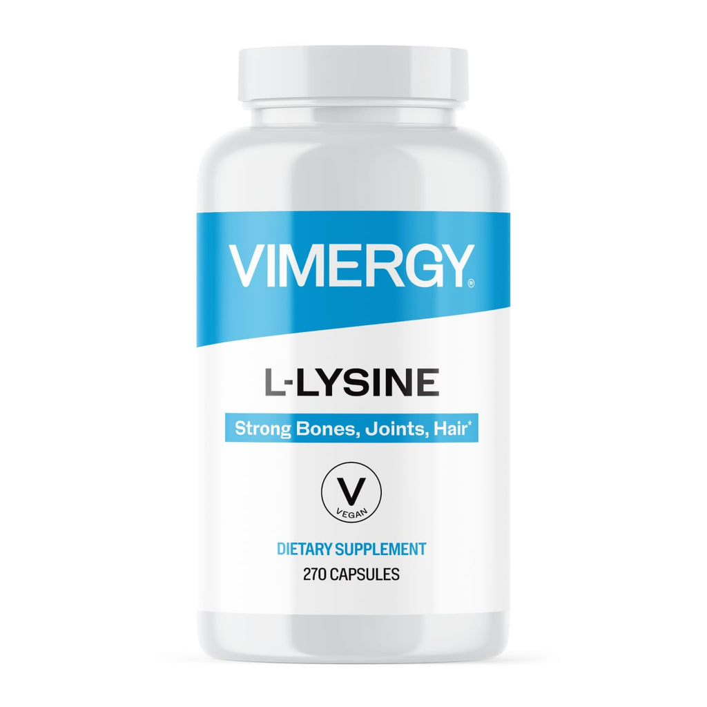 Vimergy L-Lysine – Promotes Healthy Skin, Hair & Nails* – Supports Healthy Metabolism* – Vegan, Non-GMO & Gluten-Free – 270 Capsules - FENGGESTORE20
