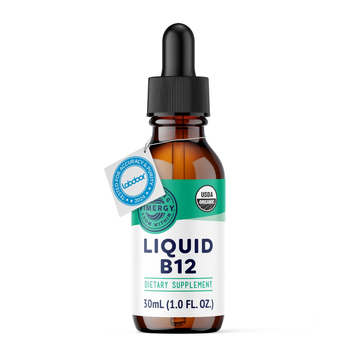 Vimergy USDA Organic Liquid Vitamin B12 Supplement 2500 mcg, Methylcobalamin & Adenosylcobalamin Fast-Absorbing Energy Support, Vegan, Non-GMO B12 Vitamins - FENGGESTORE20