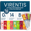 VIRENTIS 16 Sticks Electrolytes Powder Packets Sugar Free Hydration Packets, 8 Flavors Liquid Daily IV Electrolyte Drink Mix for Rehydration - FENGGESTORE20