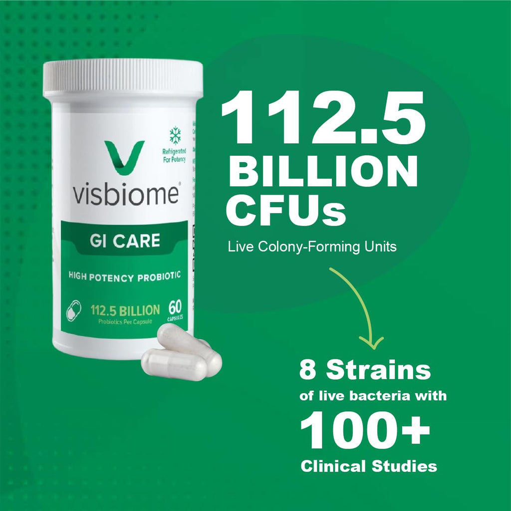 Visbiome® GI Care - High Potency Probiotic - 112.5 Billion CFU Live Probiotics, Original De Simone Formulation - FENGGESTORE20