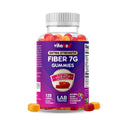 Vitabod Fiber Gummies 7G Per Serving for Digestive Health & Regularity, Prebiotic GOFOS™ Plant-Based Fiber, No Sugar Added, Vegan, Berry Peach Strawberry, 120 Gummies (Adults, Women & Men) - FENGGESTORE20