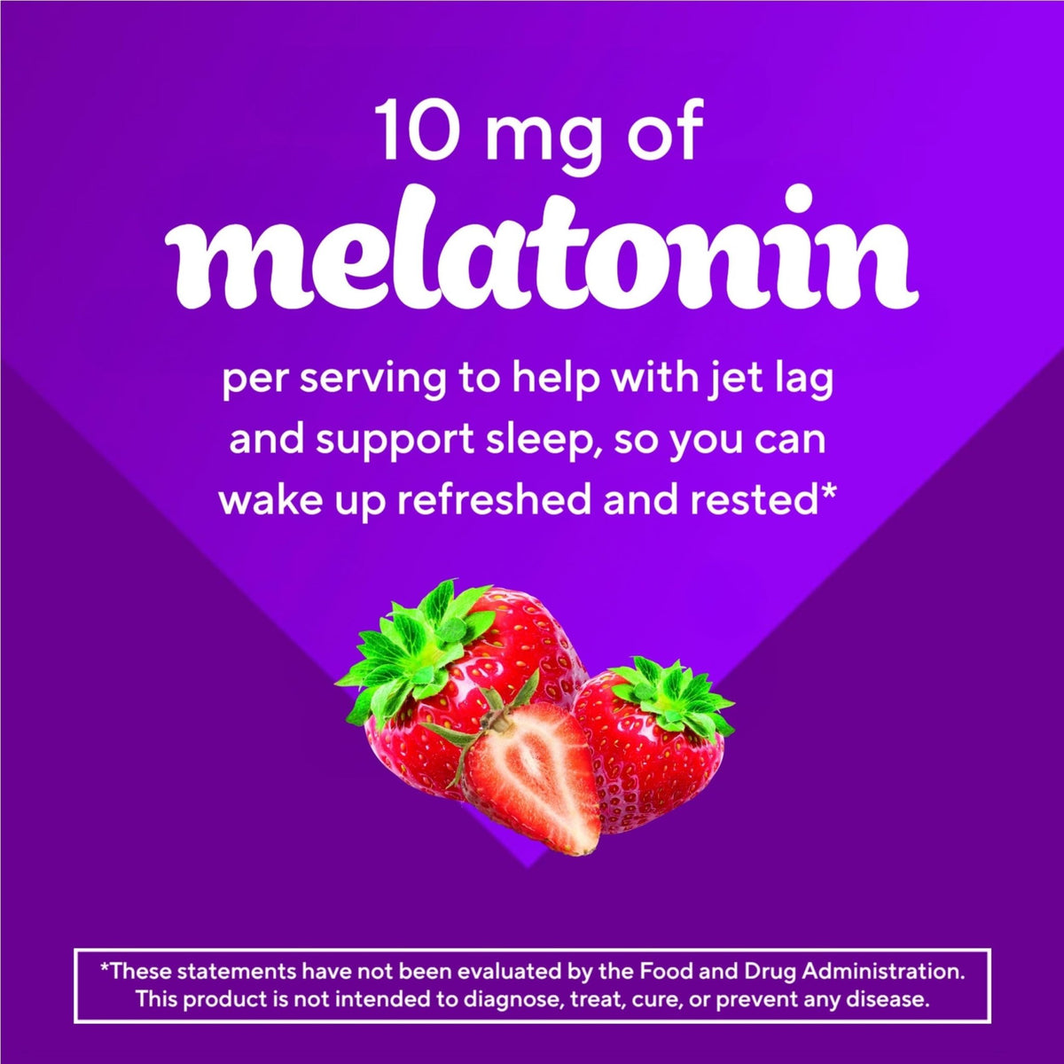 vitafusion Max Strength 10 mg Melatonin Gummies, Strawberry Flavored, Adult Melatonin Gummy Vitamin Supplement, 100 Count, 50 Day Supply - FENGGESTORE20