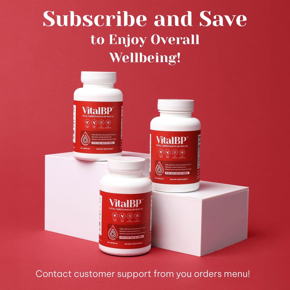 Vital BP - Support for Normal Blood Pressure - Supports Blood Flow & Arteries - with CoQ10, L-Citrulline, and K2 & D3-60 Capsules - FENGGESTORE20