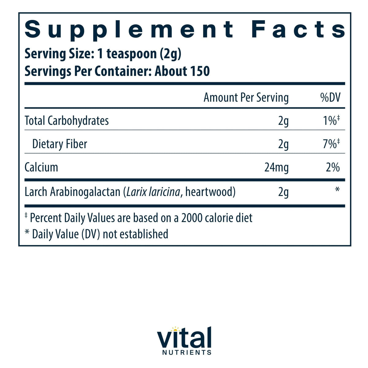 Vital Nutrients Arabinogalactan Powder - Vegan Prebiotic Fiber Supplement for GI Health, Liver, and Immune Support - FENGGESTORE20