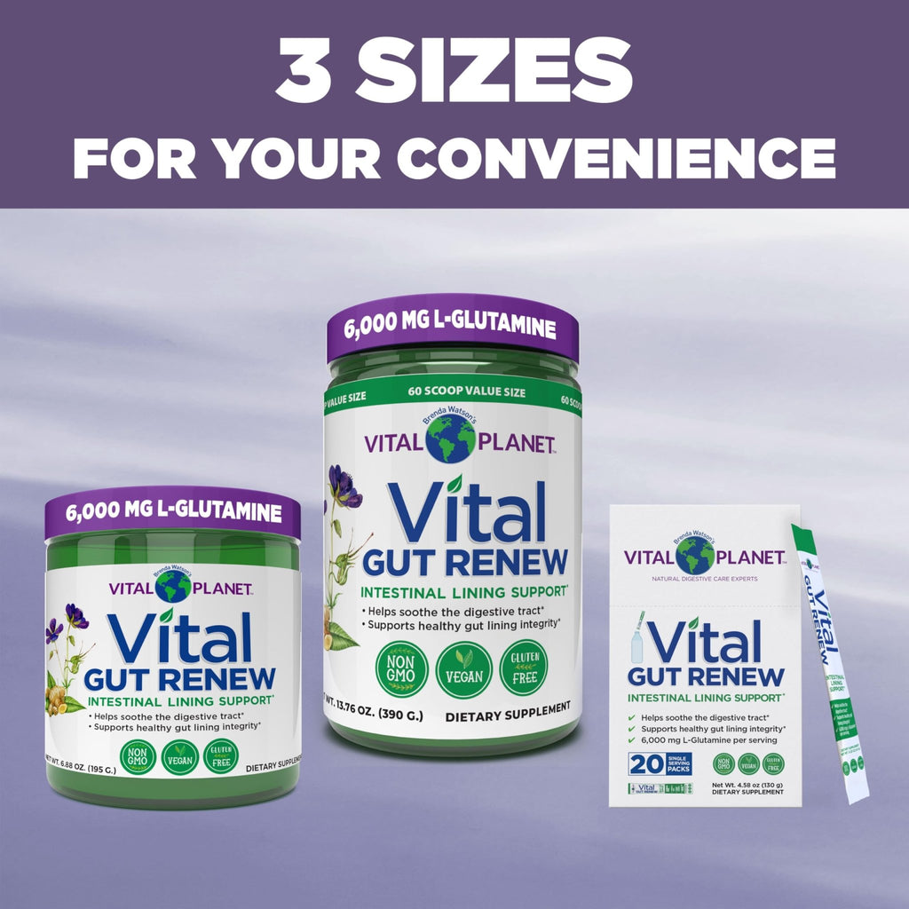 Vital Planet - Vital Gut Renew Powder Supplement for Leaky Gut Repair with L-Glutamine, Marshmallow and Ginger Root, DGL Licorice Root and Organic - FENGGESTORE20