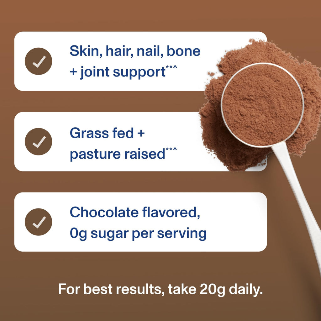 Vital Proteins Collagen Peptides Powder - Chocolate Powder for Hair, Nail, Skin, Bone & Joint Health, 13.5oz - FENGGESTORE20