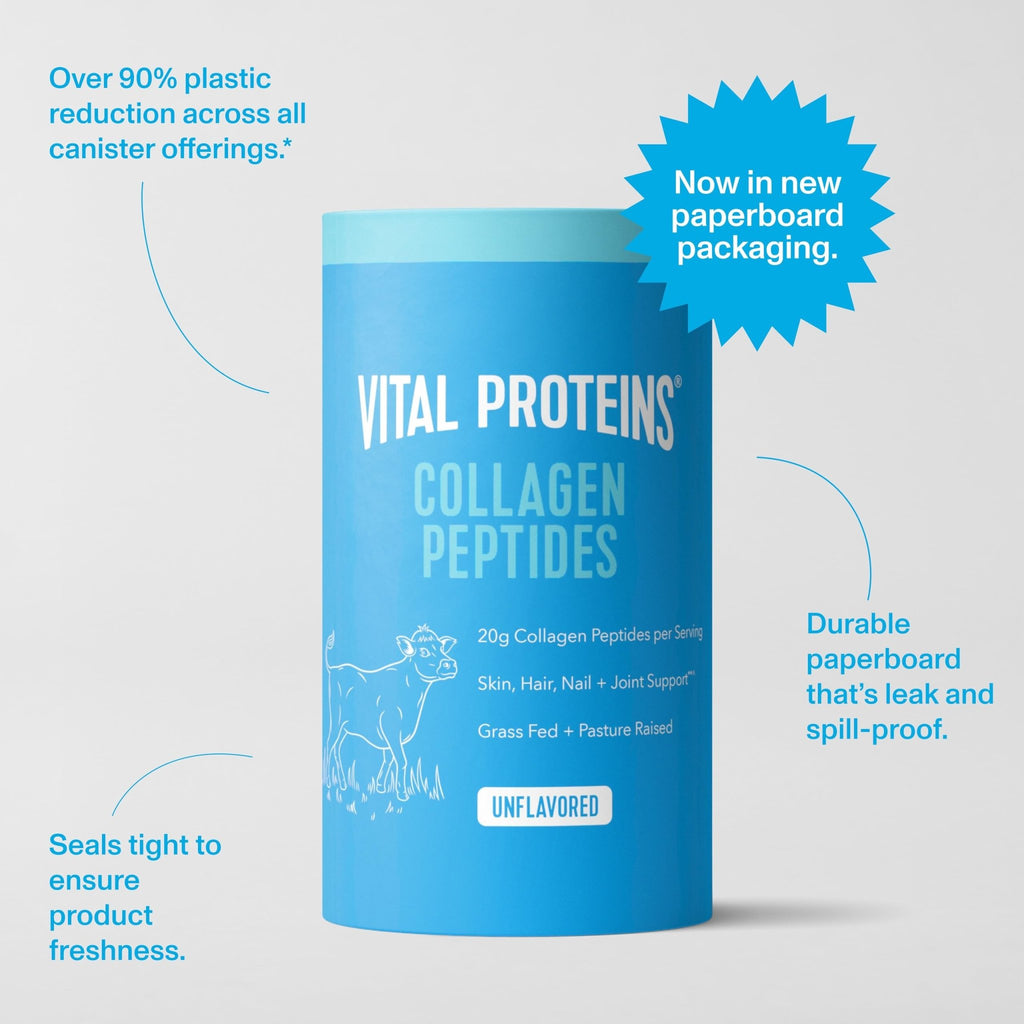 Vital Proteins Collagen Peptides Powder - Supports Hair, Nail, Skin, Bone & Joint Health, Unflavored, Collagen Protein 9.33 OZ - FENGGESTORE20