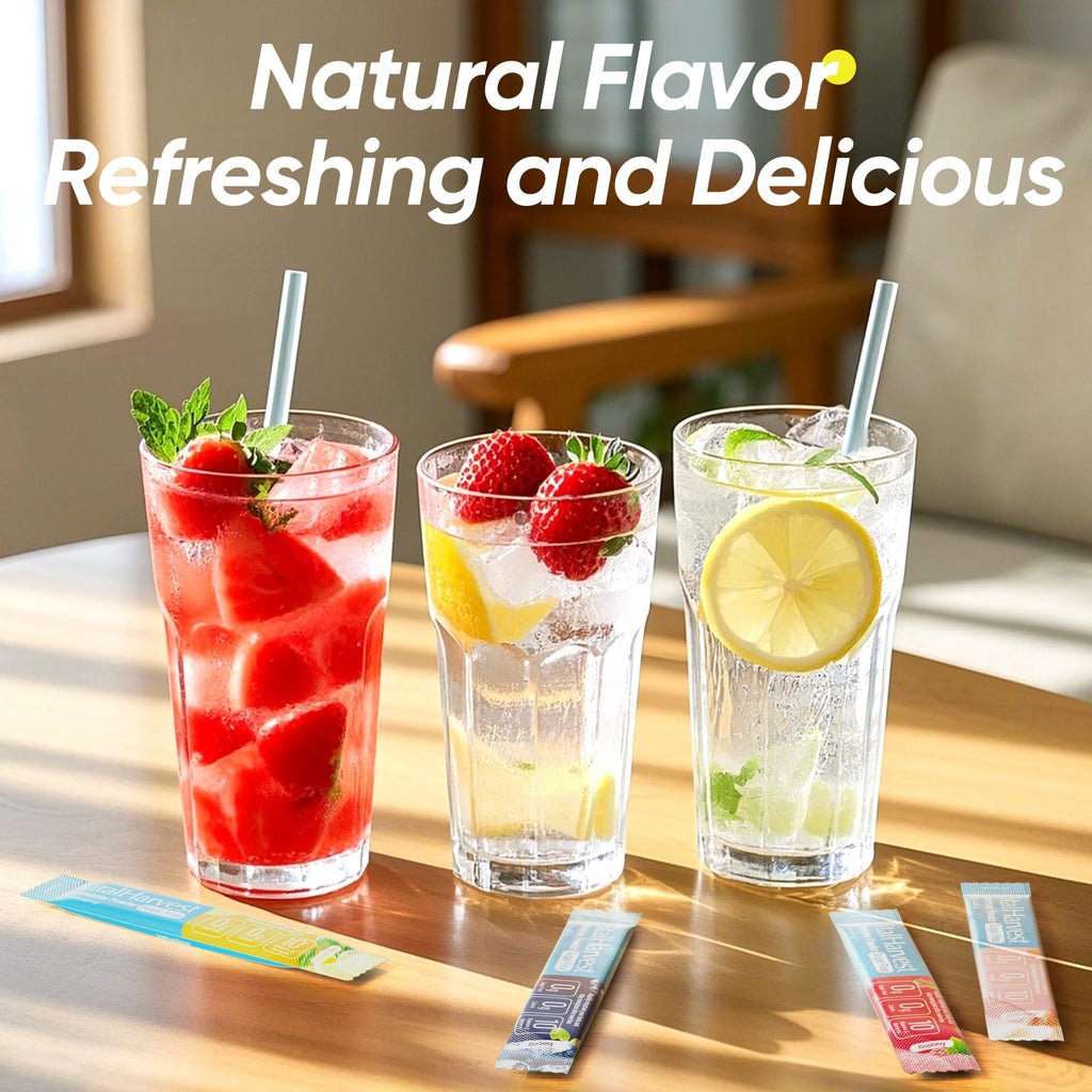 VitalHarvest 36 Sticks Electrolytes Powder Packets 6 Flavors Sugar Free Hydration Packets Electrolyte Liquid Daily IV Drink Mix with Lemon Lime, Watermelon, Orange - FENGGESTORE20