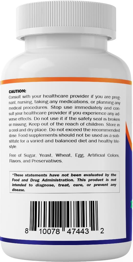 Vitamatic Alpha Lipoic Acid (ALA) 600mg Per Serving - 240 Vegetable Capsules - 120 Servings - Non-GMO & Gluten Free - FENGGESTORE20