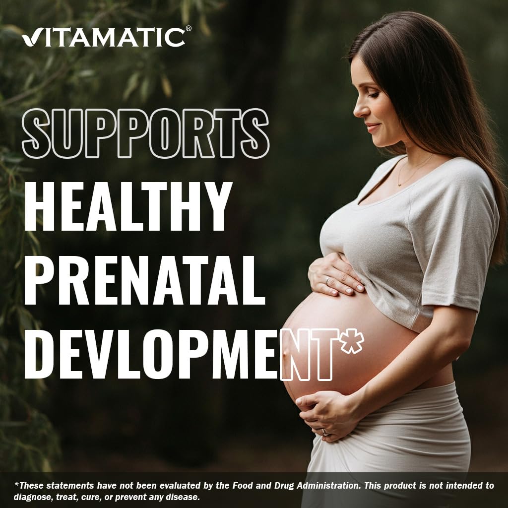 Vitamatic Folic Acid 1000 mcg (1 mg) - Vegetarian Tablets - 1667 mcg DFE - Vitamin B9 (240 Count (Pack of 1)) - FENGGESTORE20