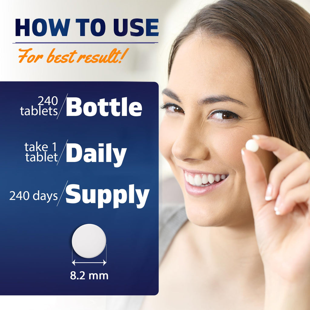 Vitamatic Lactase Enzyme 9000 FCC 240 Tablets - Lactose Intolerance Relief Caplets - FENGGESTORE20