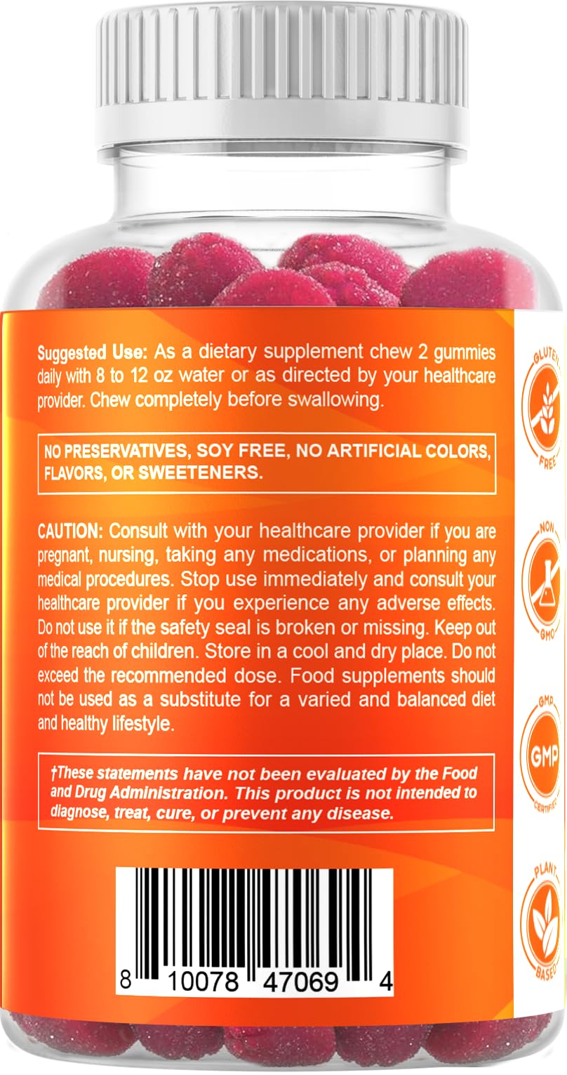 Vitamatic Magnesium Gummies 600mg per Serving – 60 Vegan Count for Relaxation, Muscle, Bone, and Energy Support - FENGGESTORE20