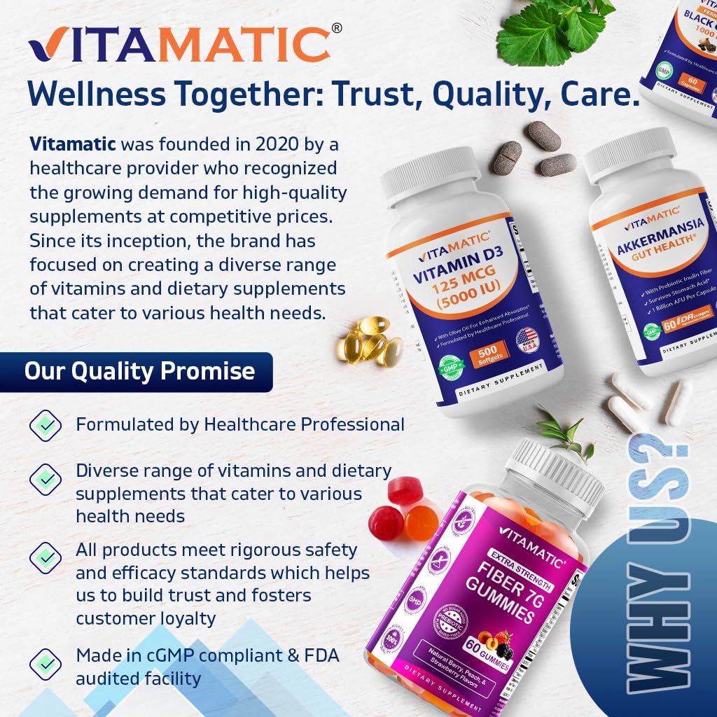 Vitamatic Sodium Chloride 1000mg – 365 Tablets Electrolyte Replenisher & Hydration Support – Non-GMO, Gluten-Free - FENGGESTORE20