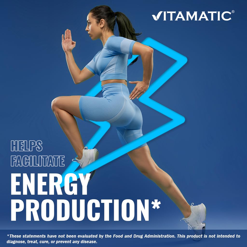 Vitamatic Vitamin B12 1000 mcg Fast Dissolve – 365 Tablets – Natural Berry Flavor – Supports Energy Metabolism - FENGGESTORE20