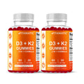 Vitamatic Vitamin D3 & K2 Gummies (2-Pack, 60 Count) Supports Healthy Bones, Heart Health, Calcium Absorption, - FENGGESTORE20