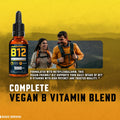 Vitamin B12 Sublingual Liquid Drops 5000 mcg – Vegan Methyl B-12 Supplement for Energy & Focus – B 12 Vitamin for Women & Men - FENGGESTORE20