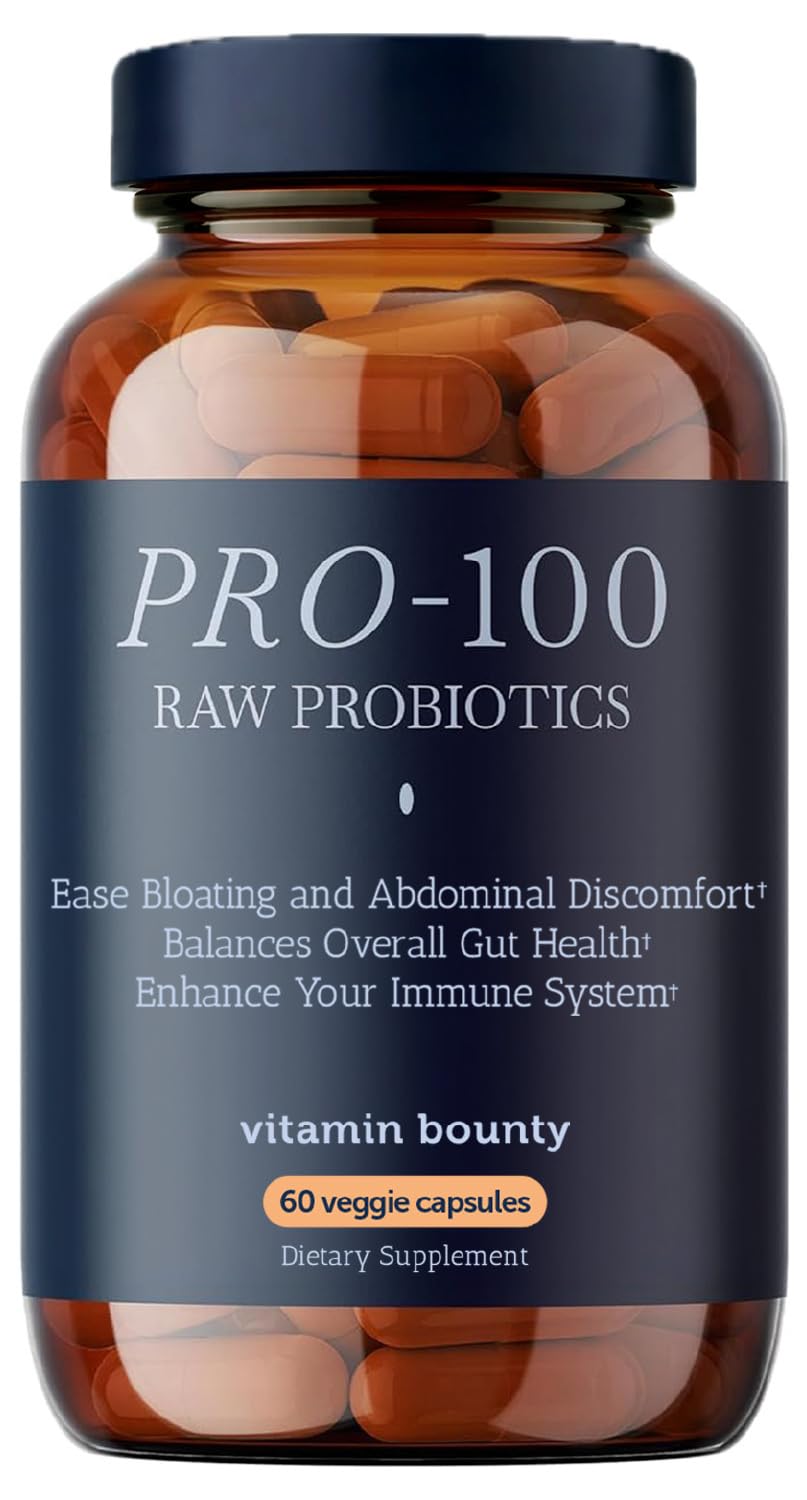 Vitamin Bounty Pro-100 Probiotic 100 Billion CFU - 13 Strains for Digestive Health & Immune Support - High Potency Probiotics for Women & Men - FENGGESTORE20