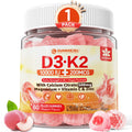Vitamin D3 K2 Gummies 5000IU / 10,000 IU with 500mg Calcium + K2(MK-7) 200mcg, Magnesium, Vitamin C & Zinc, Extra Strength - Ultimate Absorbency for Bones - FENGGESTORE20