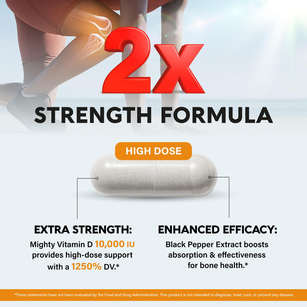 Vitamin D3 K2 - Vitamin D3 10000 iu & K2 as MK-7 120 mcg - Immune & Mood Support, for Bone & Teeth Health - with Magnesium, Zinc & Vitamin C & B12 - Highly Bioavailable - Made in USA, 120 Capsules - FENGGESTORE20
