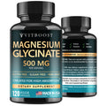 VITBOOST Magnesium Glycinate 500mg - High Absorption Chelated Supplement - Supports Sleep, Muscle Recovery & Heart Health - Non-GMO, Vegan - 120 Capsules - Made in USA - FENGGESTORE20