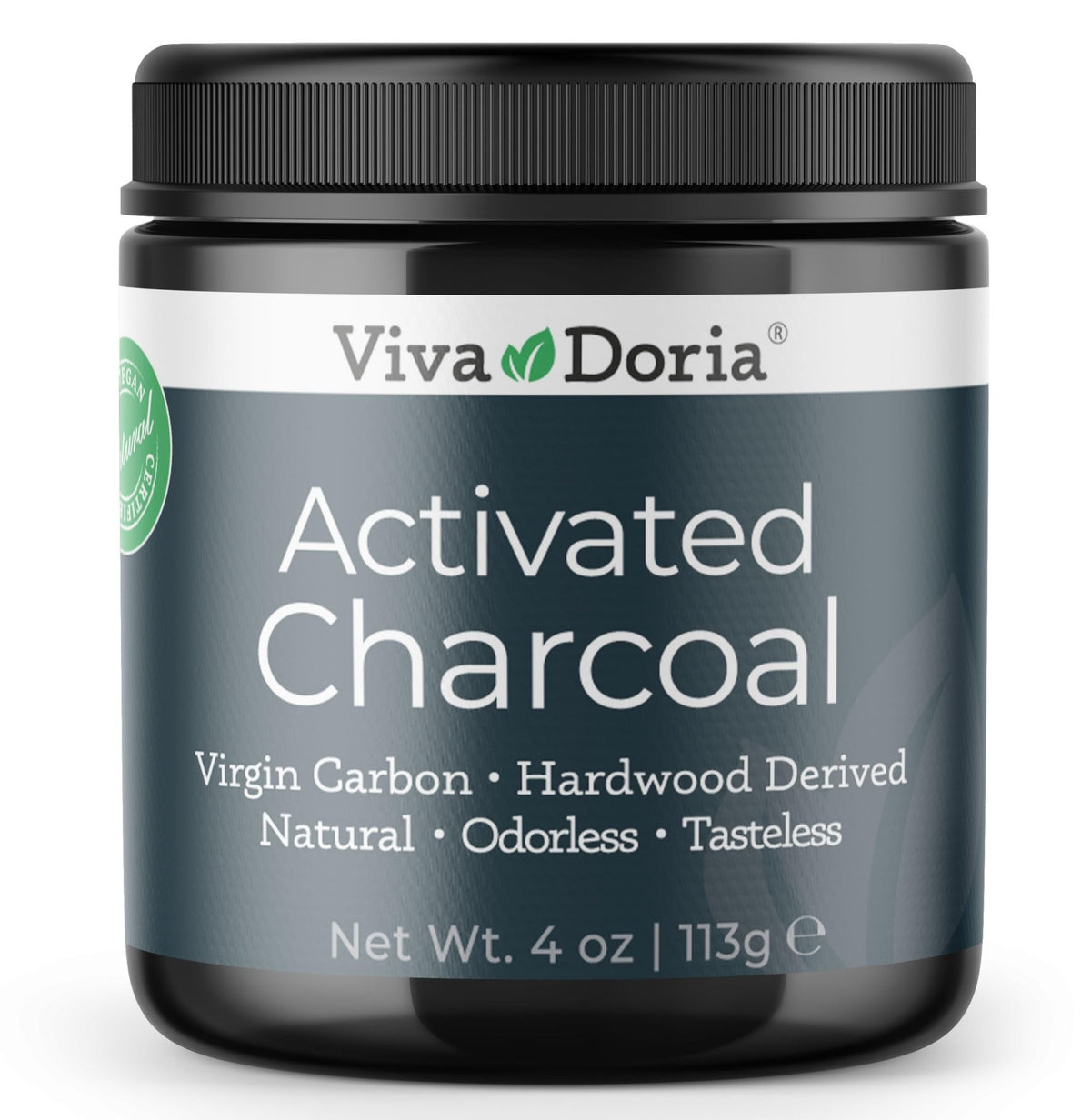 Viva Doria Activated Charcoal Powder, Hardwood Derived, Food Grade, 4 Oz - FENGGESTORE20