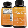 Viva Naturals Vitamin D3 5000 IU Softgels, 360 Count (125 mcg), Supports Bone & Immune Health, High Potency Vitamin D - FENGGESTORE20