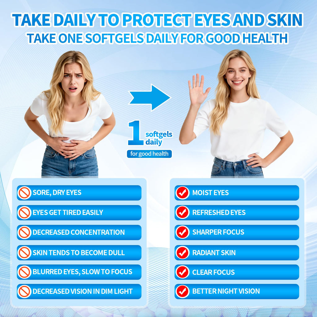 VivoNu 14-in-1 Astaxanthin 24mg & Lutein 40mg with Zeaxanthin Supplements, 6 Month Supply, Fresh Microalgae Source, Gluten Free Non-GMO, Supports Eye - FENGGESTORE20