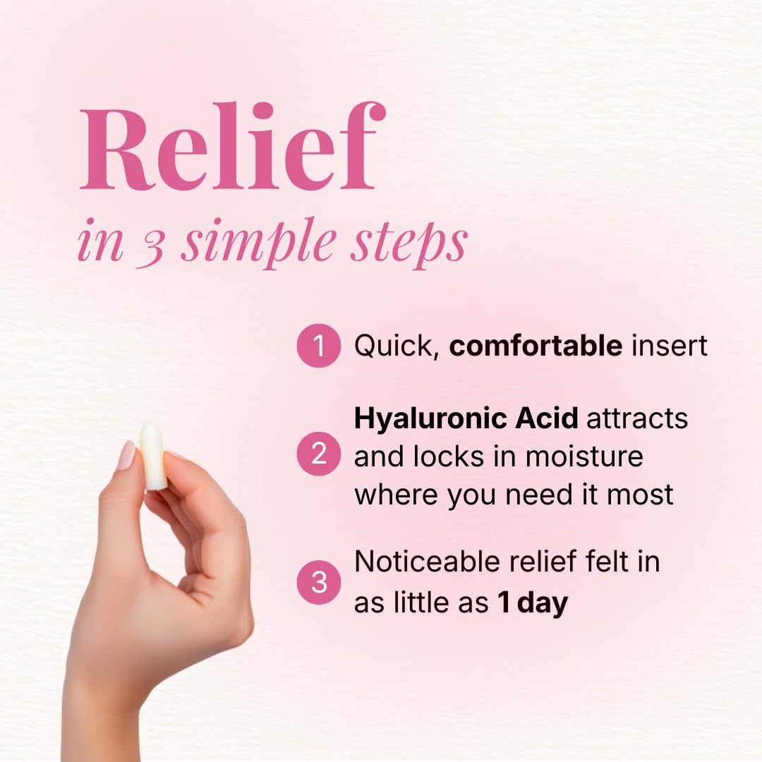 VLUSH Vaginal Moisturizer: Hormone-Free Hyaluronic Acid Suppositories for Dryness & Intimate Comfort – Clean Support for Menopause & Perimenopause (10pk) - FENGGESTORE20