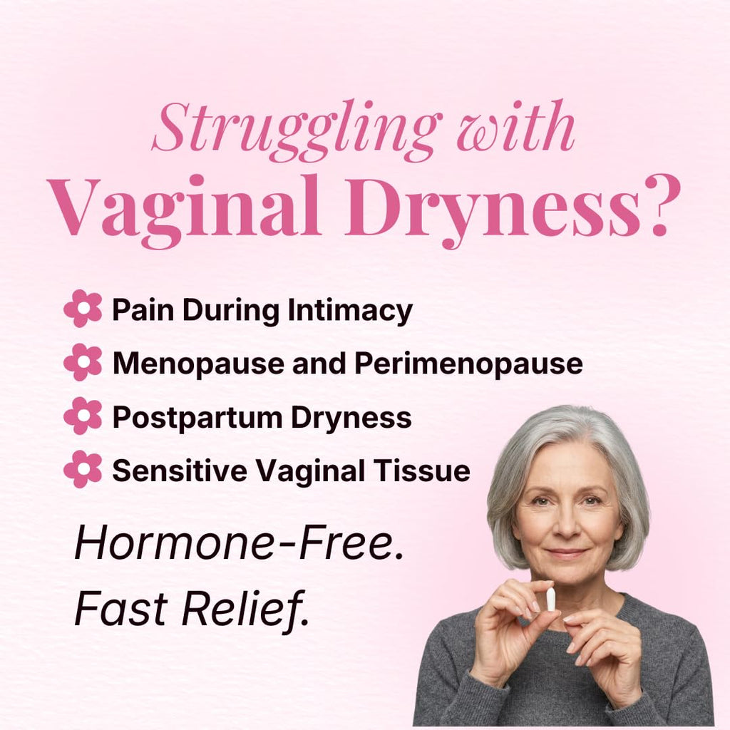VLUSH Vaginal Moisturizer: Hormone-Free Hyaluronic Acid Suppositories for Dryness & Intimate Comfort – Clean Support for Menopause & Perimenopause (10pk) - FENGGESTORE20