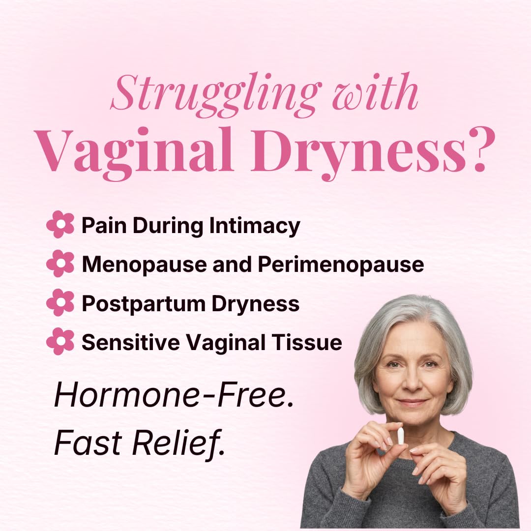 VLUSH Vaginal Moisturizer: Hormone-Free Hyaluronic Acid Suppositories for Dryness & Intimate Comfort – Clean Support for Menopause & Perimenopause (10pk) - FENGGESTORE20