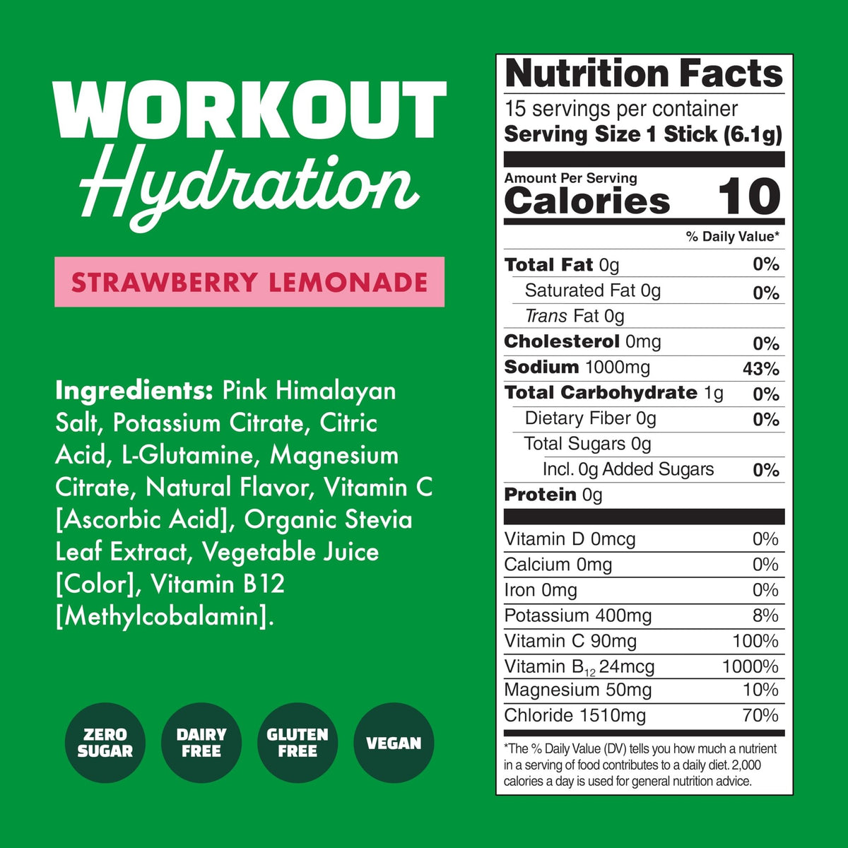 Waterboy Workout Hydration | 2,960mg Sugar Free Electrolyte Powder Packets | L-Glutamine + Vitamins | No Sugar, All Natural, Gluten Free - FENGGESTORE20