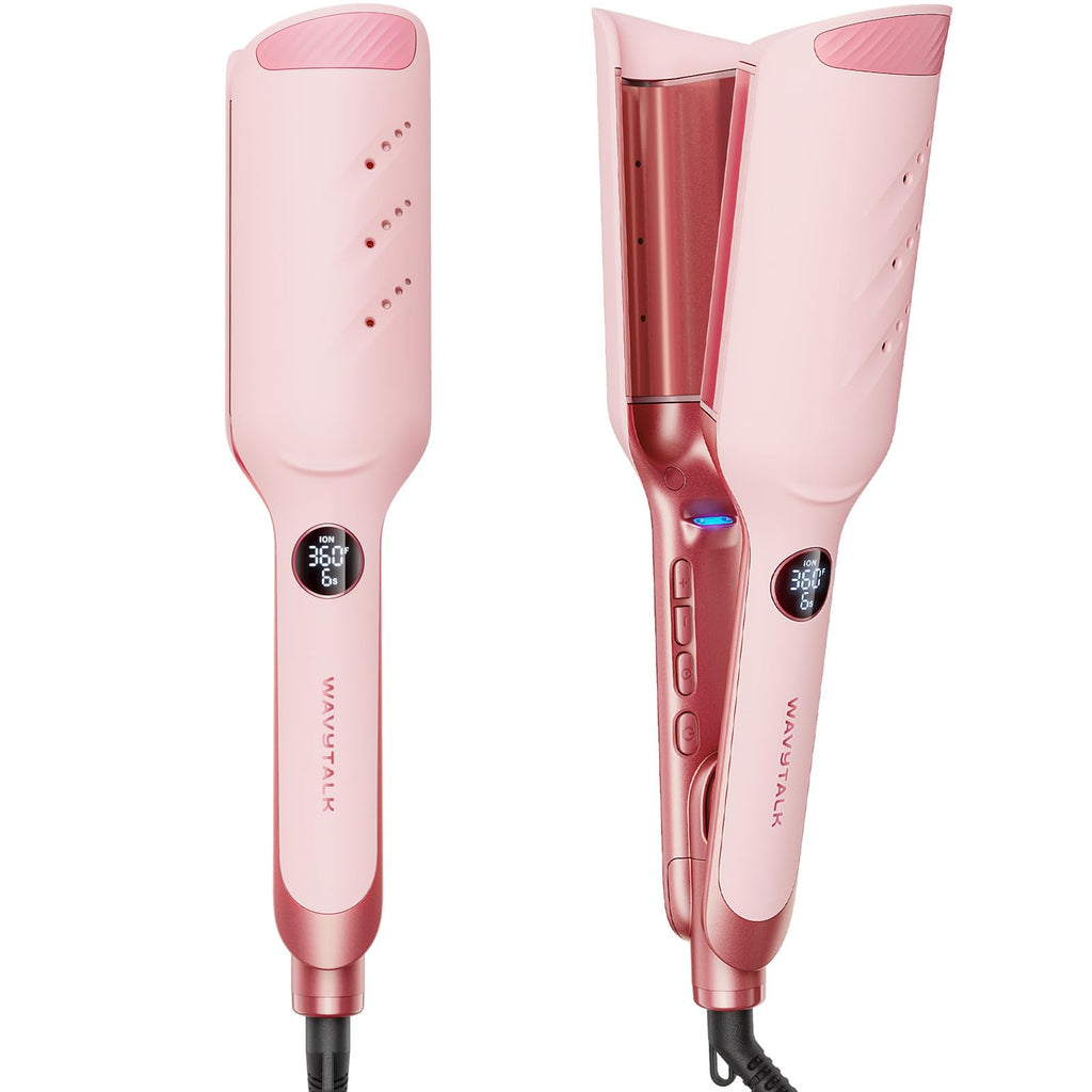 Wavytalk Power Wave Hair Crimper, Curling Iron Hair Crimper Waver, Ventilation Design for Less Damage, Ionic Reduces Frizz, Effortless-Waver - FENGGESTORE20