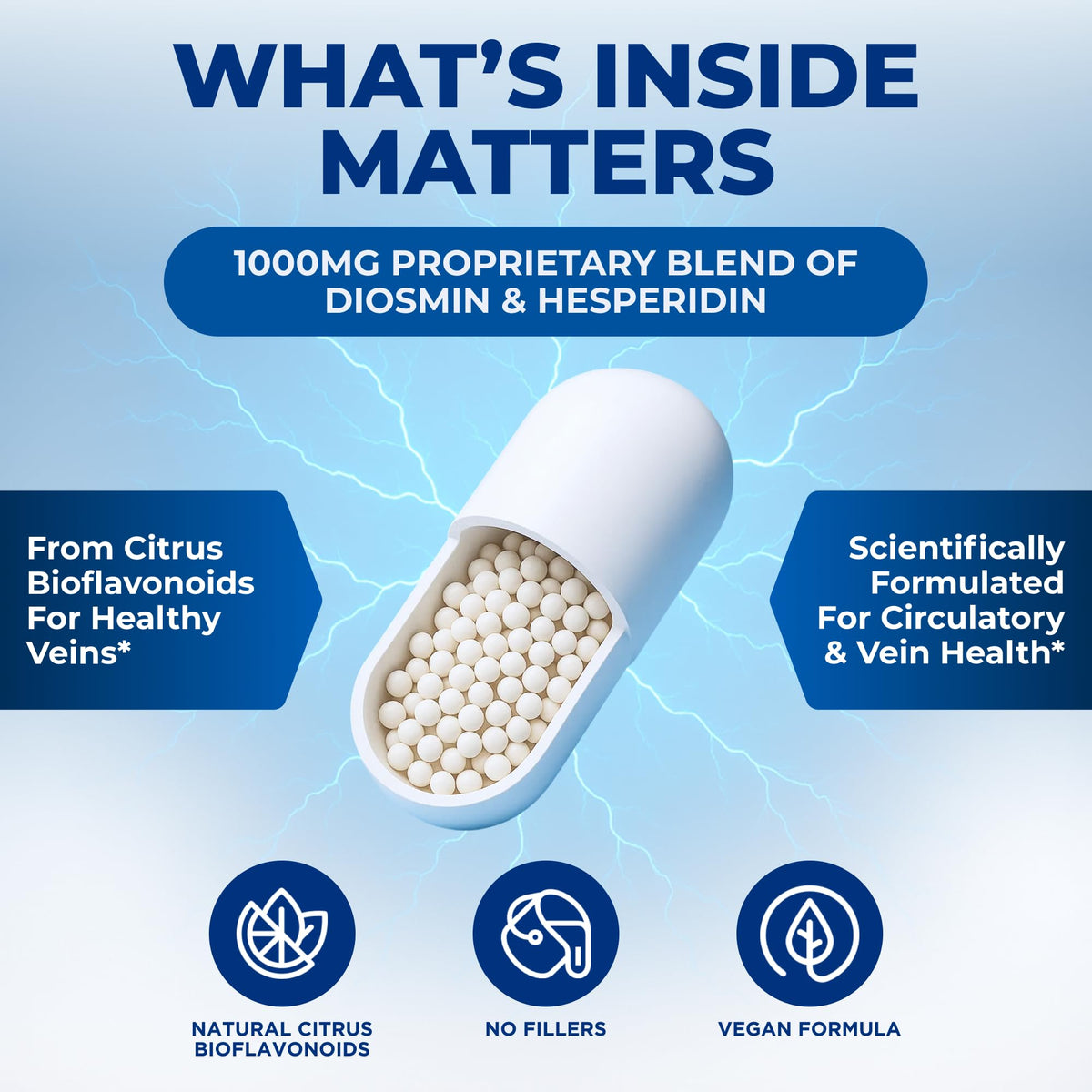 We Like Vitamins Diosmin Hesperidin 1000mg – 180 Capsules – 90 Day Supply - Diosmin and Hesperidin Supplement – Helps to Support Healthy Circulation, Veins, Capillaries, and Lymphatic Drainage - FENGGESTORE20