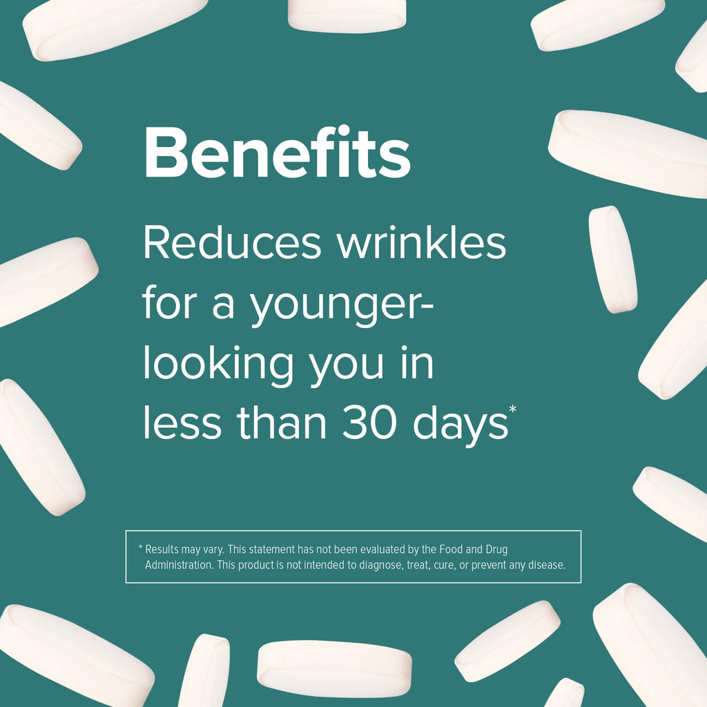 Webber Naturals Collagen30 Anti-Wrinkle, 2,500mg of Bioactive Collagen Peptides Per Serving (3 Tablets), 180 Tablets, Helps Reduce Deep Wrinkles, Fine Lines, Non GMO, Dairy, Gluten Free - FENGGESTORE20