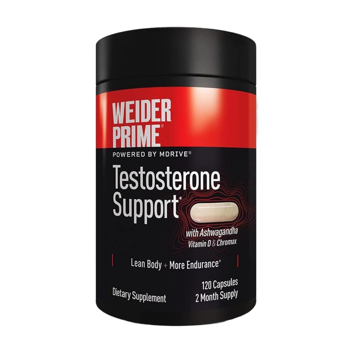 Weider Prime Support - Men's Nutrition - Enriched with Vitamins & Minerals - with Ashwagandha, Chromax Chromium, Bioperine & Zinc - Gluten Free - 120 Capsules - FENGGESTORE20
